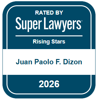 Rated By Super Lawyers | Rising Stars | Juan Paolo F. Dizon | 2026